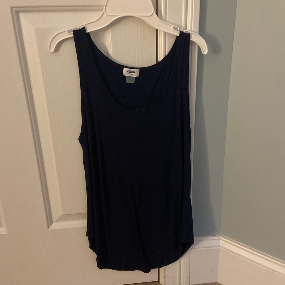 Navy blue basic tank top